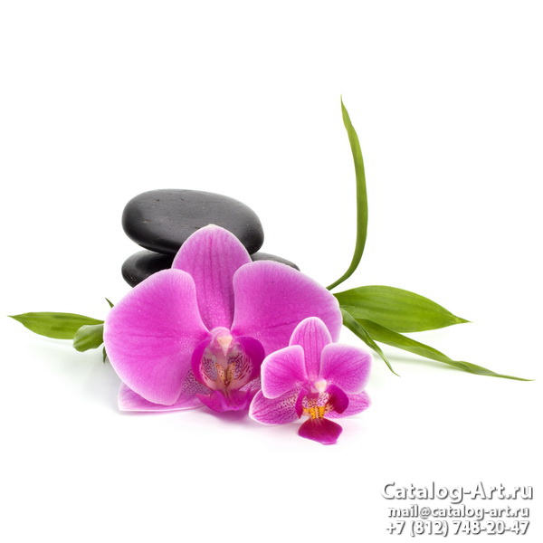 картинки для фотопечати на потолках, идеи, фото, образцы - Потолки с фотопечатью - Розовые орхидеи 95